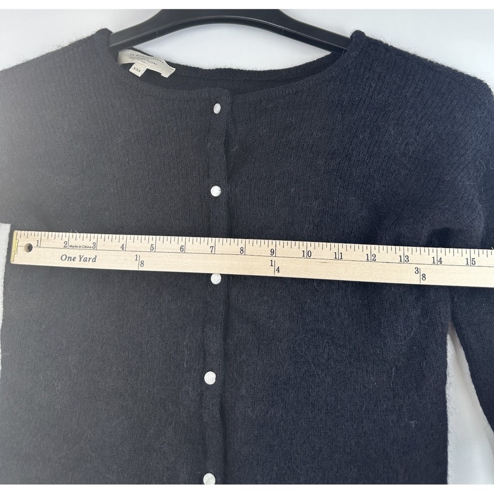 Sezane Gaspard Super Kid Mohair Baby Alpaca Black Cardigan Sweater XXS Luxury - Picture 8 of 16